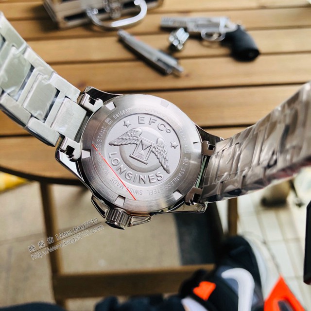 浪琴複刻男士手錶 LONGINES康卡斯系列優雅腕表運動GMT腕表  gjs2182